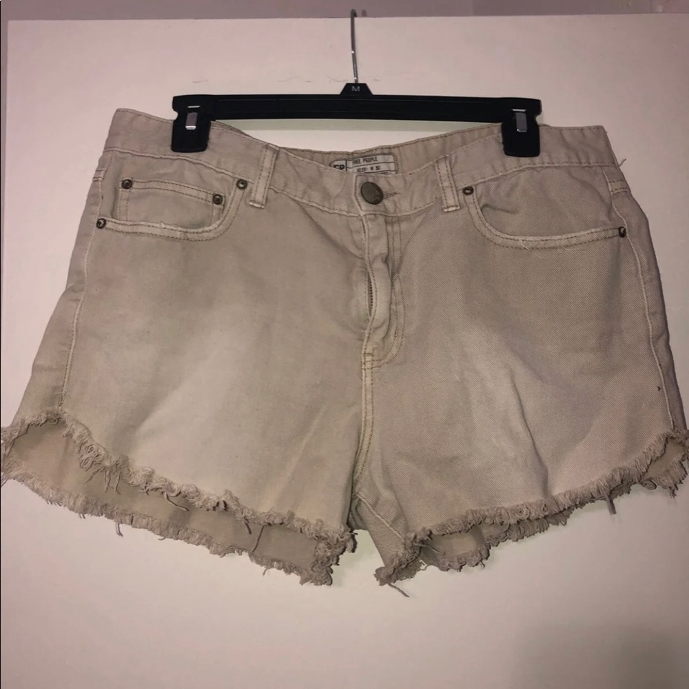 Free People Boyfriend Khaki Shorts
